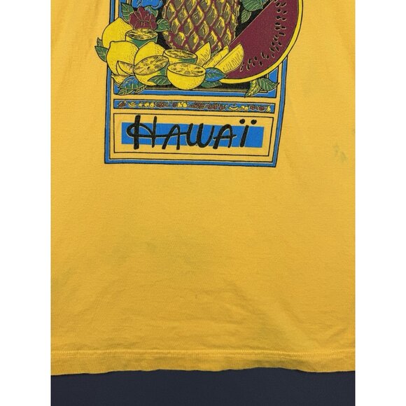 Vintage 90s Exotic Feeling Hawaii Fruits Art Pineapple Lemon Watermelon Rare - Picture 10 of 16